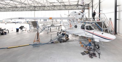 Standschwingungsversuch an der Donier Seastar