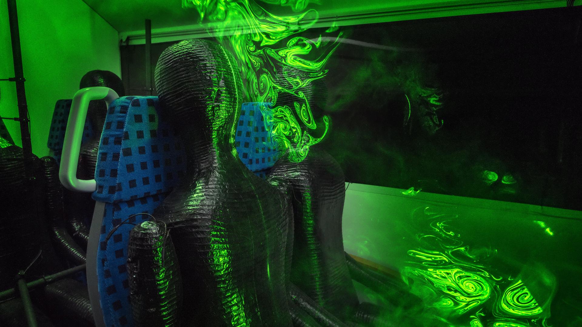 Laser-Rauchvisualisierung