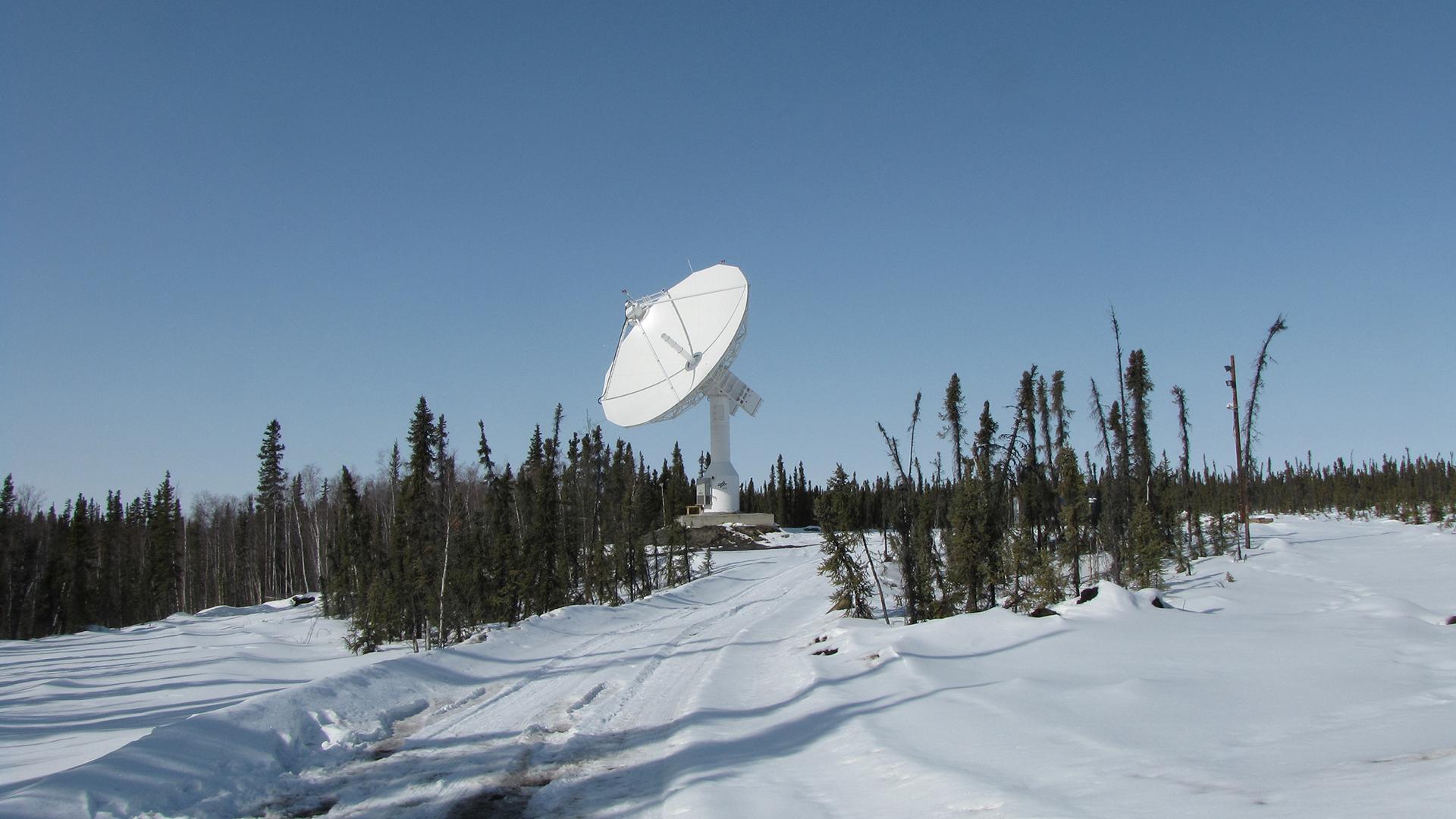 Laufende Satellitenpassage