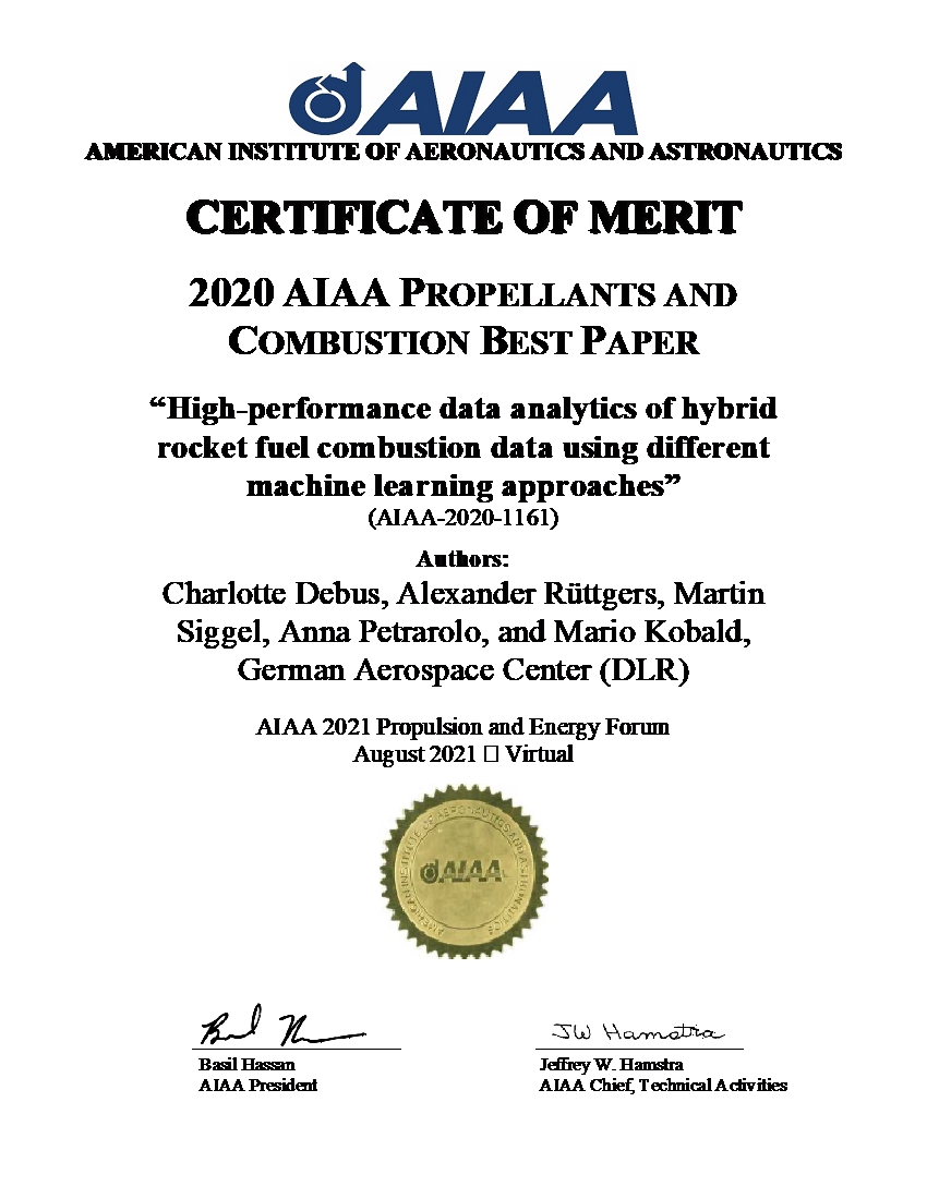 Best Paper Award 2020