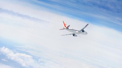 Forschungsflugzeug A320 ATRA in der Luft
