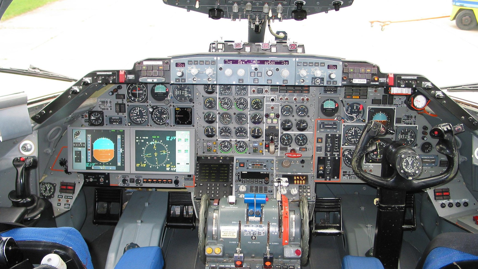 Cockpit des Forschungsträgers ATTAS