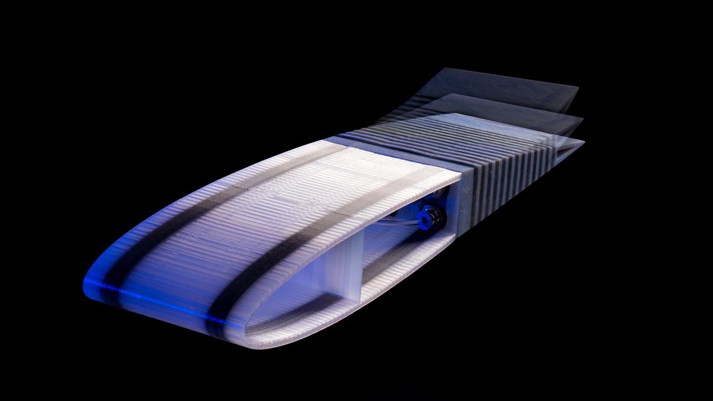 Gedruckte formvariable Flügelhinterkante