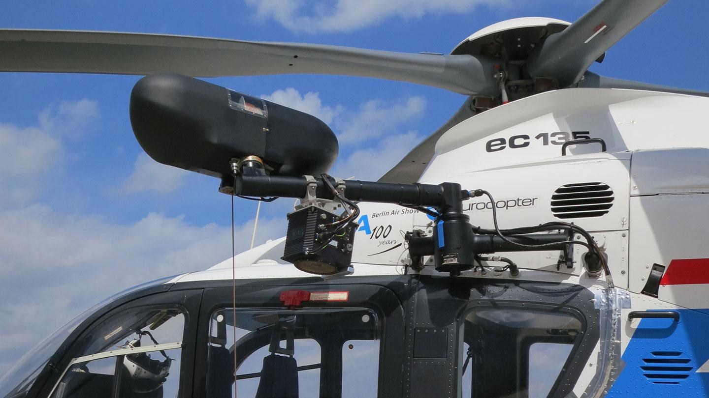 Sensor am Hubschrauber