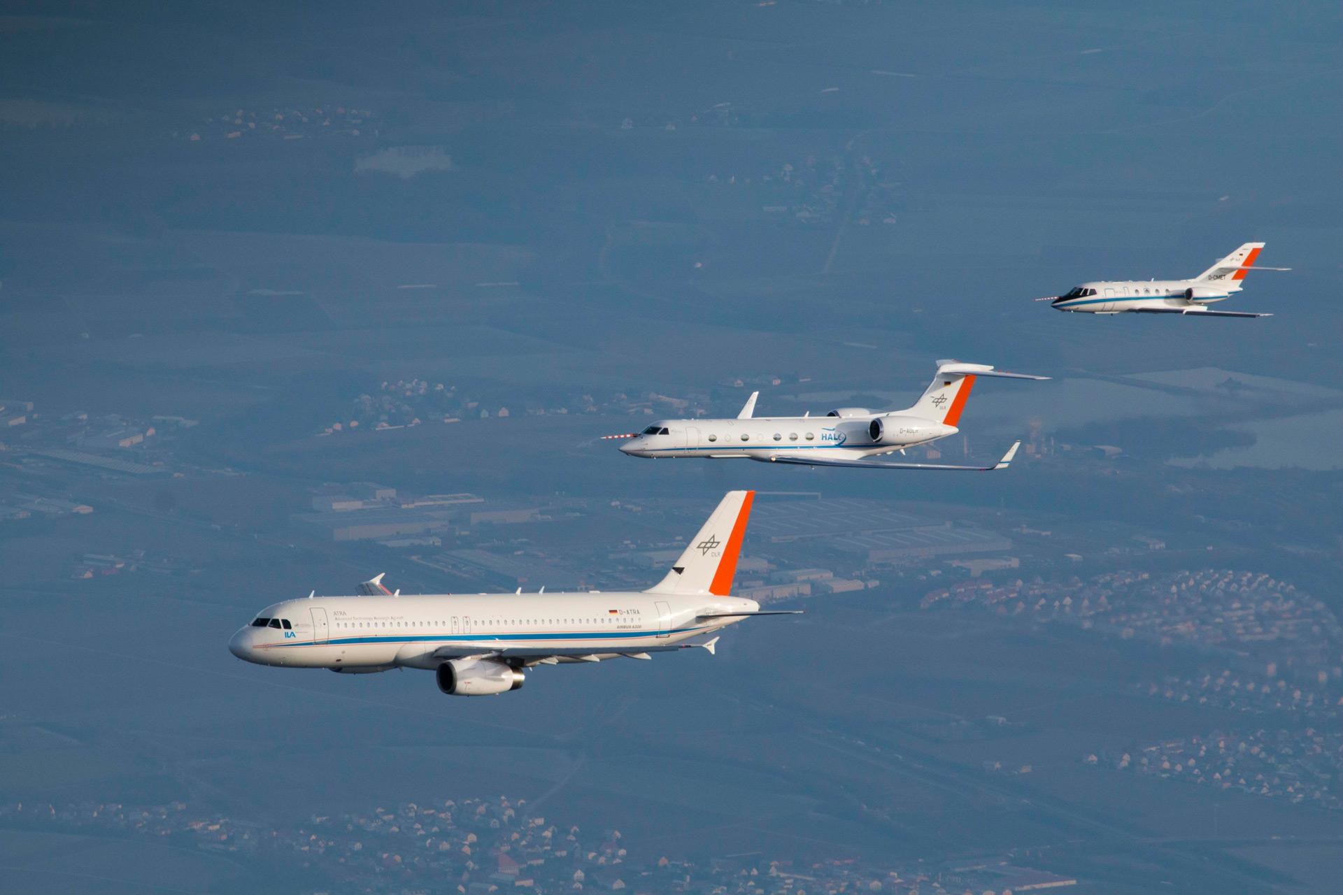Die Forschungsflieger des DLR: ATRA, Falcon, und HALO