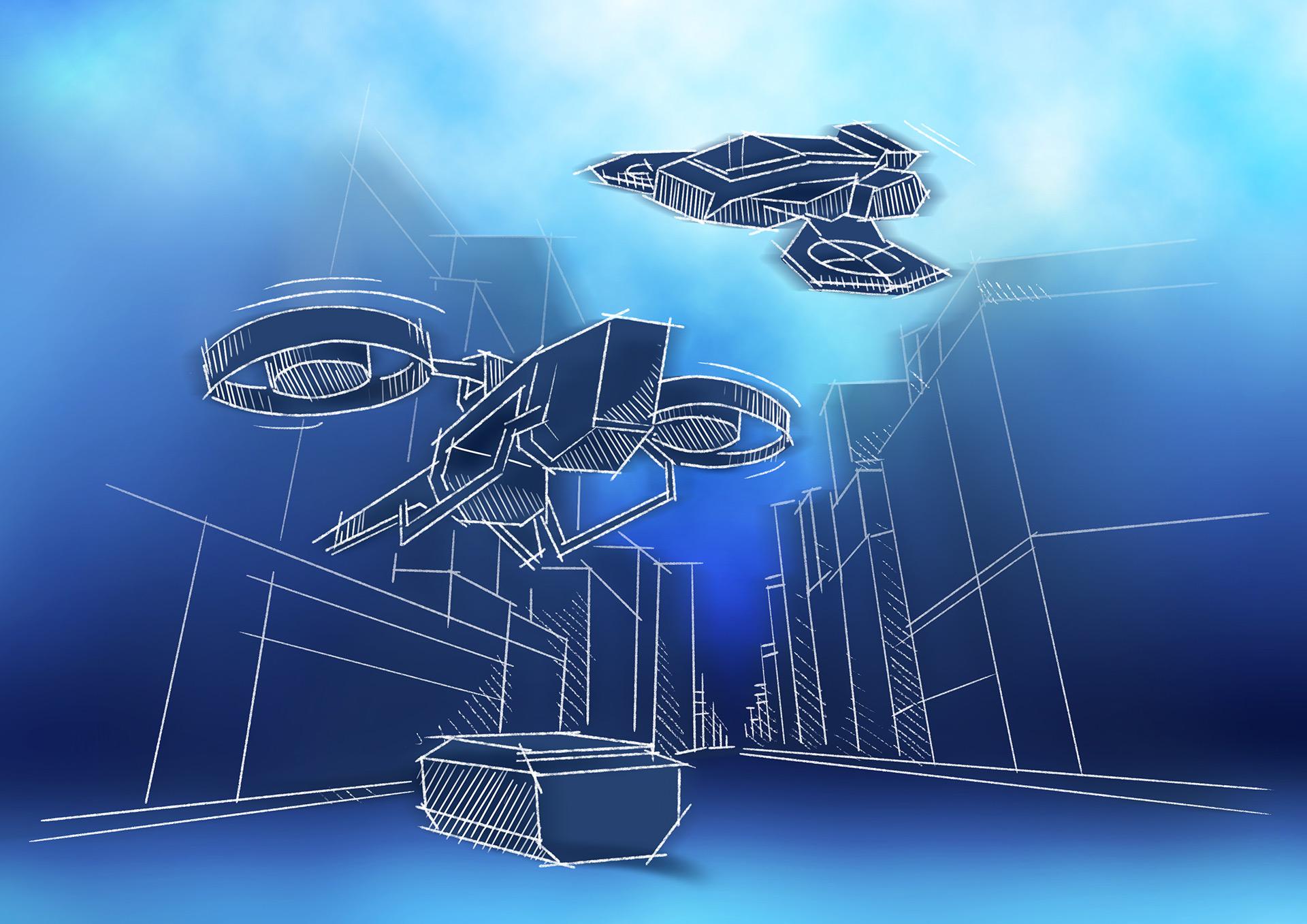 Skizze: Der urbane Luftverkehr