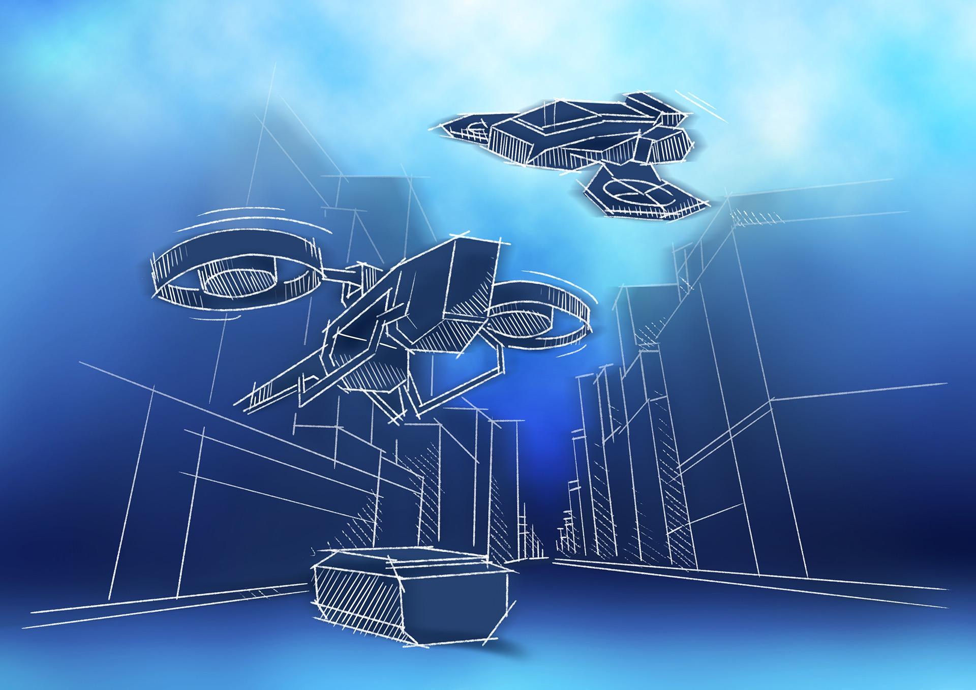 Skizze: Der urbane Luftverkehr