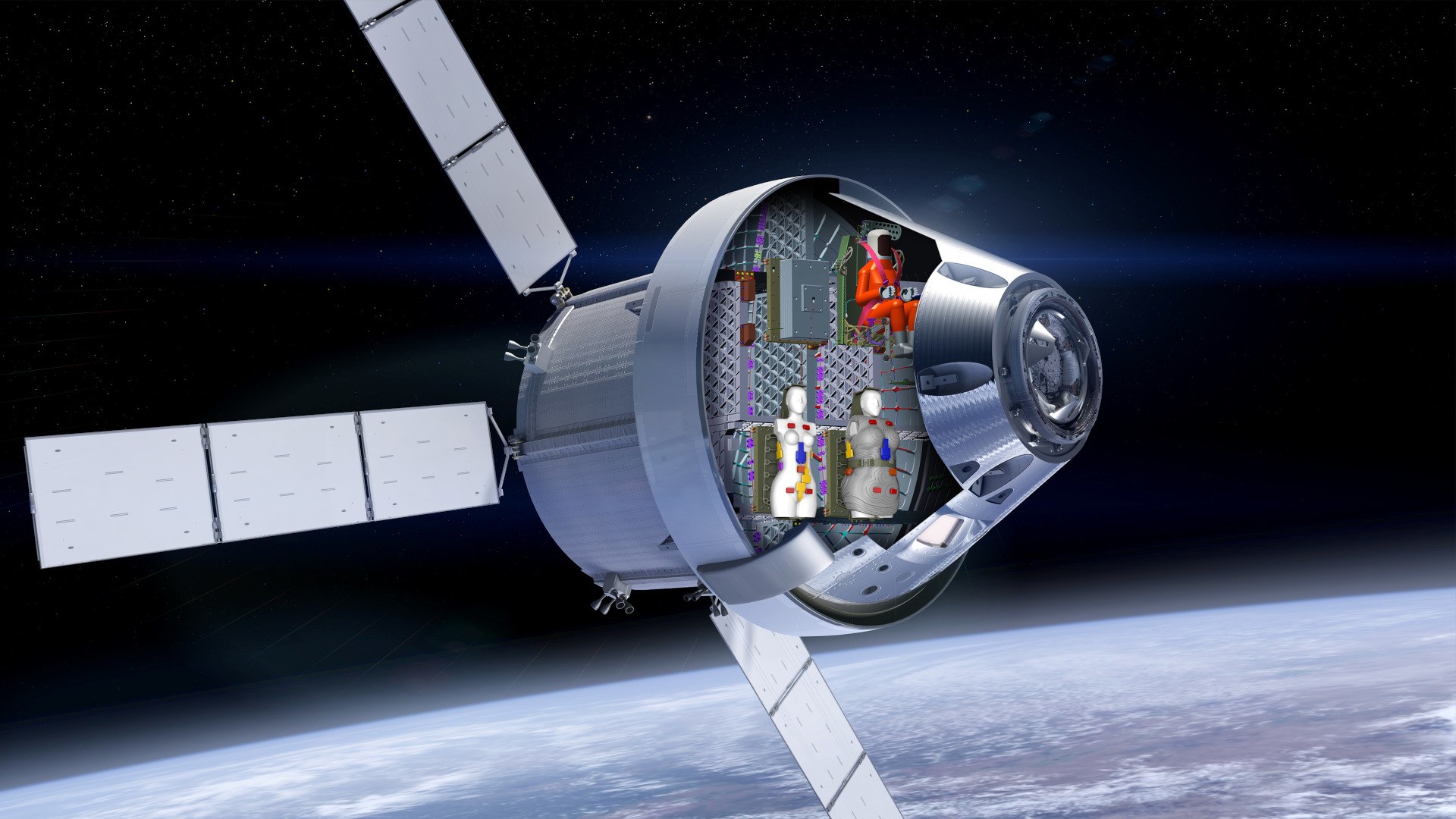 Die "Crew" der Artemis-I-Mission zum Mond