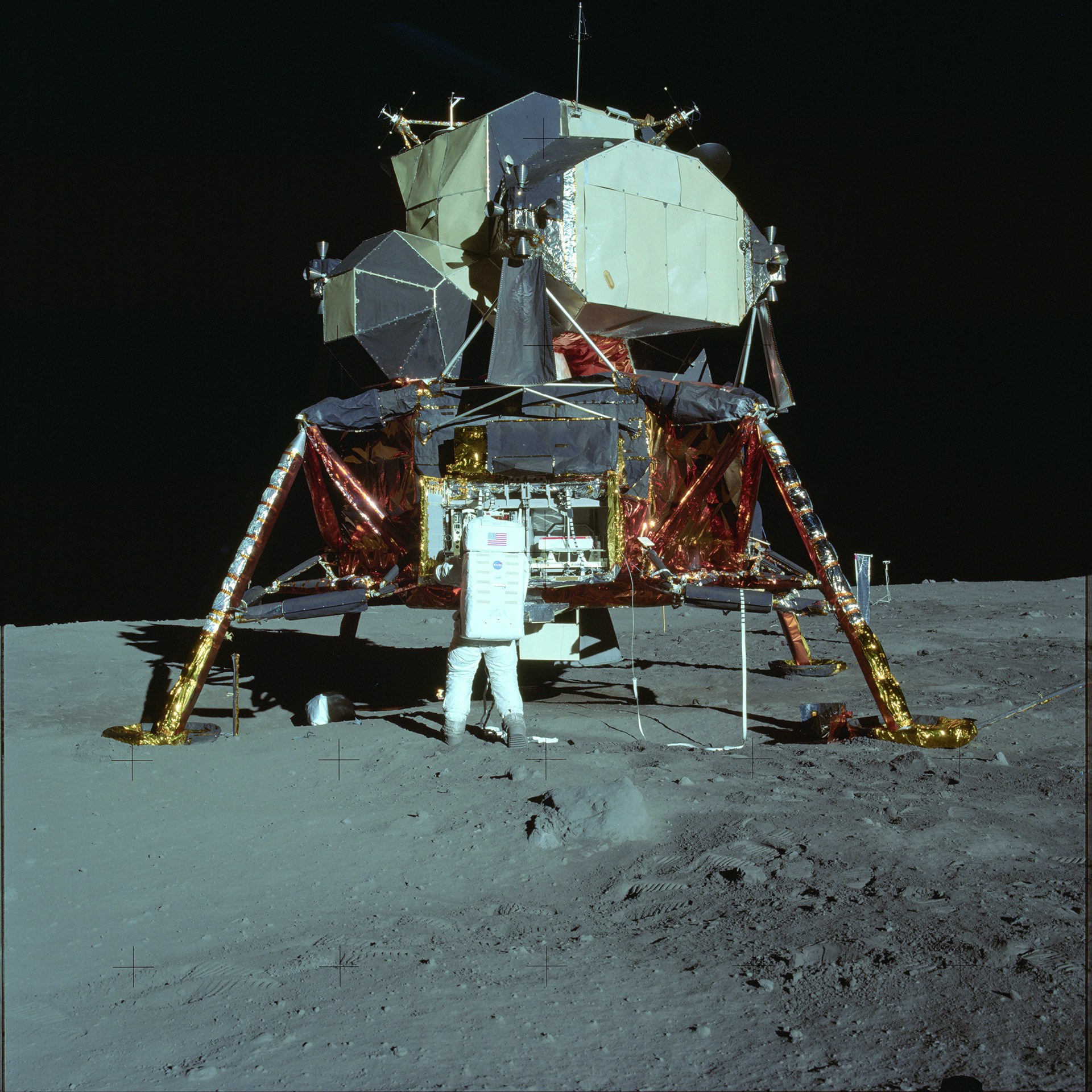 Apollo 11: Mondfähre Eagle auf dem Mond