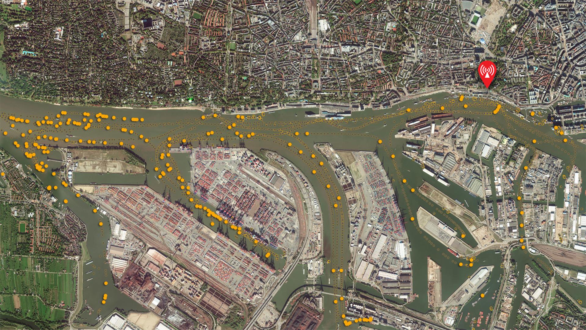 AIS Plus – Automatic Identification System (Plus) in Hamburg