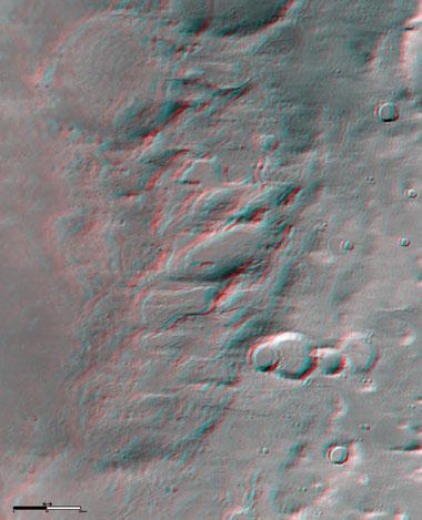 Mars - Hellas Planitia in 3D