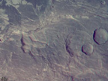 Mars-Grabensysteme Claritas Fossae und Claritas Rupes in 3D