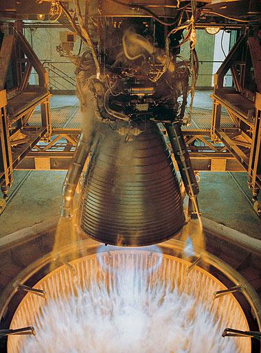 Triebwerksprüfstand der europäischen Trägerrakete Ariane