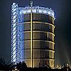 Gasometer Oberhausen bei Nacht