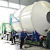 Abtransport des Spacelab-Trainingsmodells