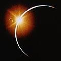 Sonnenfinsternis vom Mond aus gesehen