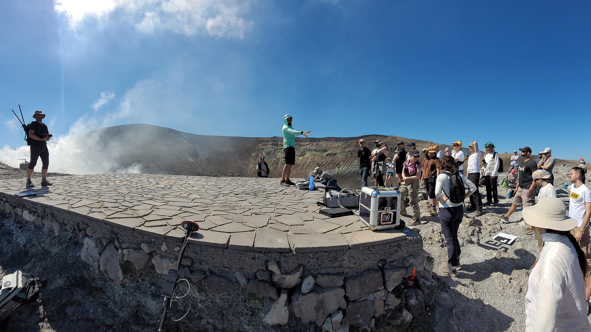 Informationsvermittlung auf dem Vulkan „La Fossa“