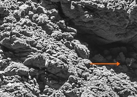 Die Sonde Philae an ihrem Standort