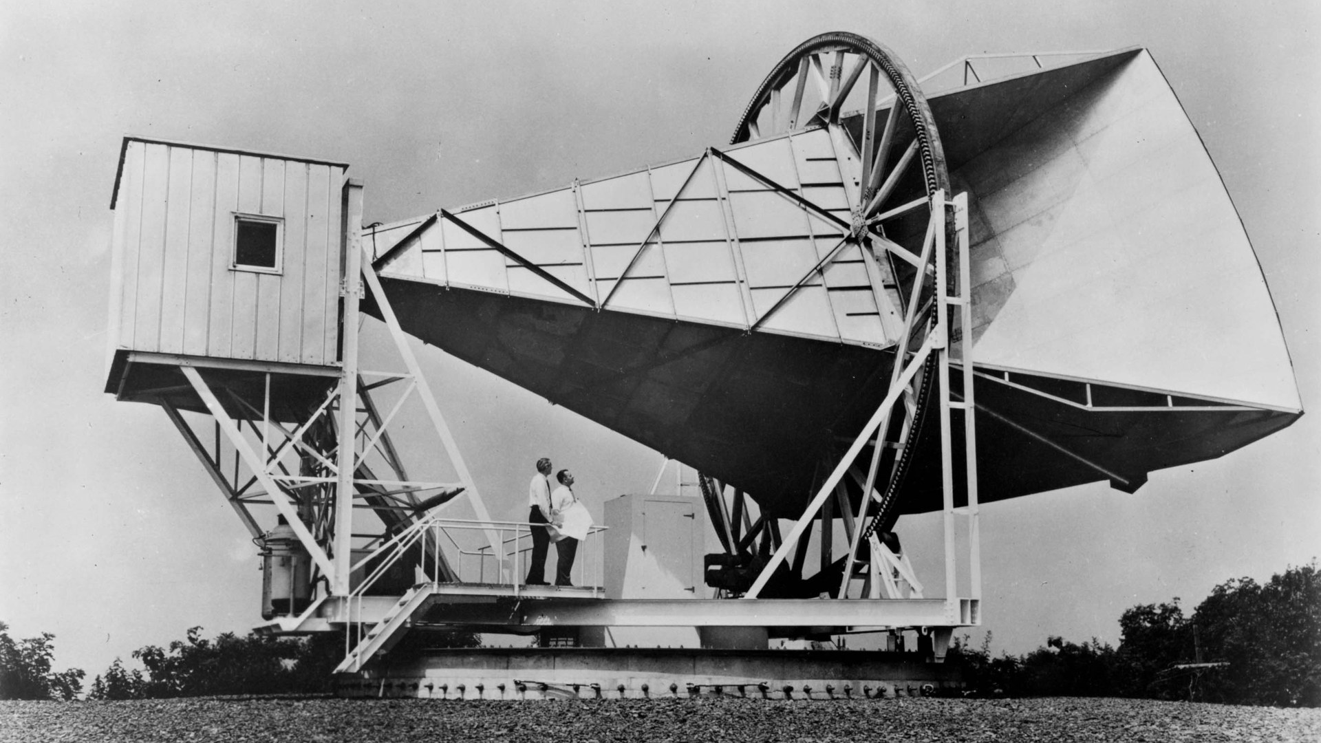 Fotografie der Holmdel-Hornantenne