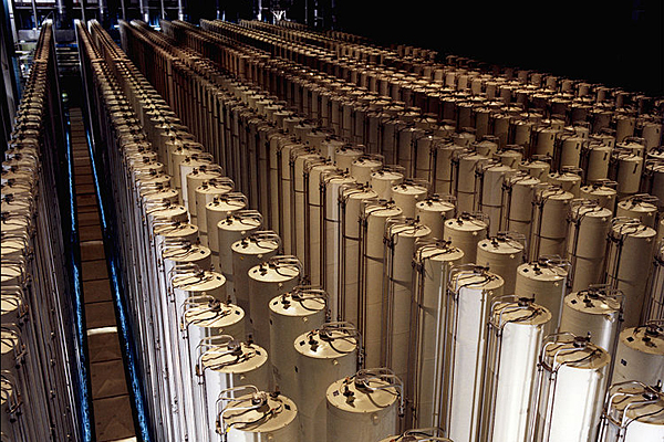 Kaskade von Gaszentrifugen zur Urananreicherung, Bild: United States Department of Energy