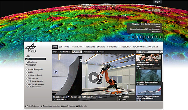 Multimedia im DLR-Webportal