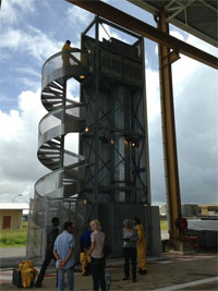 Der Evakuierungsschlauch bei der Formation Sauvegarde