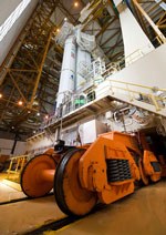 Montagehalle der Ariane-Rakete