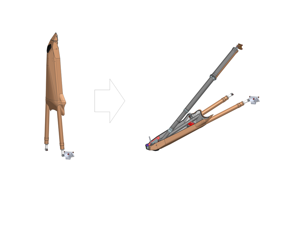 CALLISTO QM-Landebein (CAD-Bild)