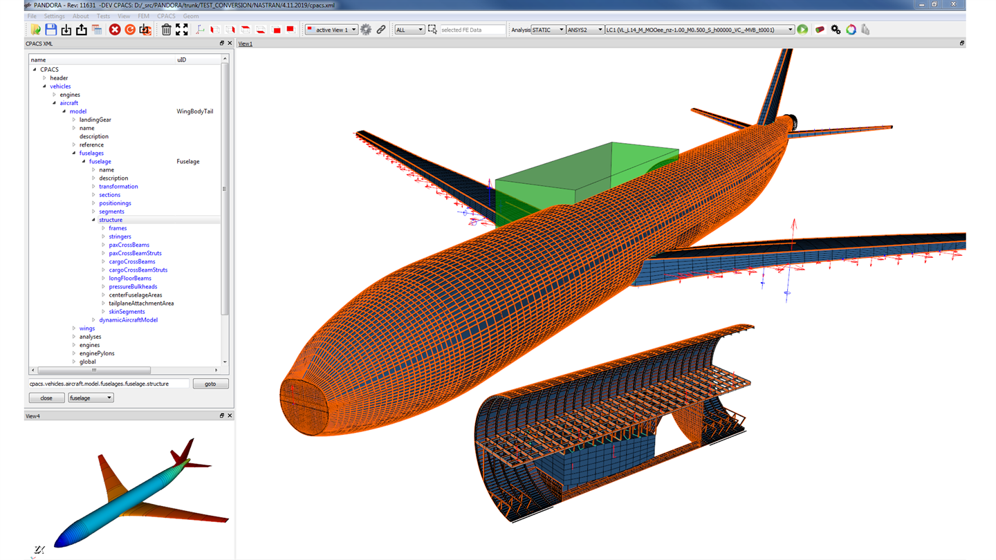 Graphische Nutzerpberfläche PANDORA