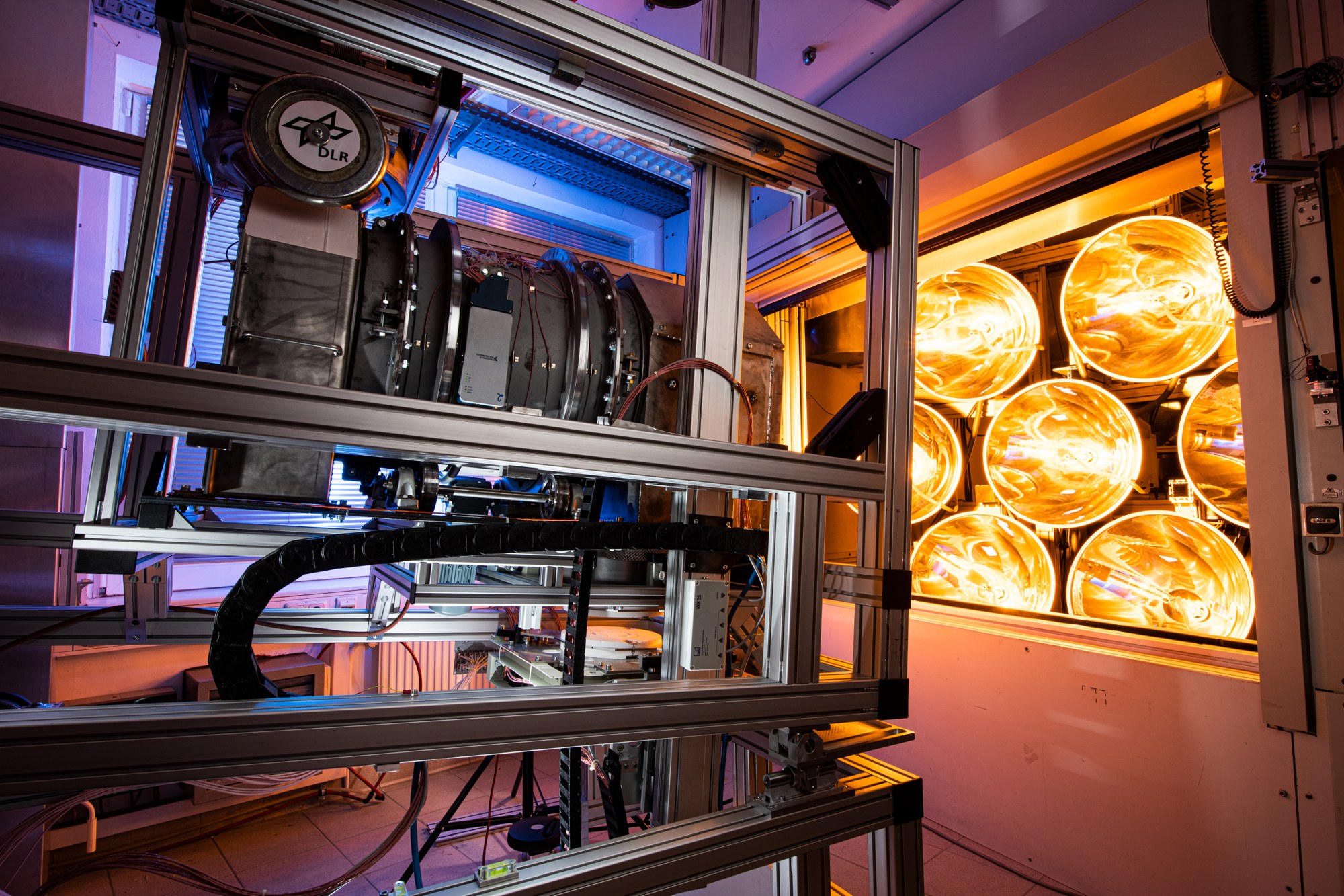 Der HOTPORT-Receiver bei der Bestrahlung im Kölner Hochleistungsstrahler