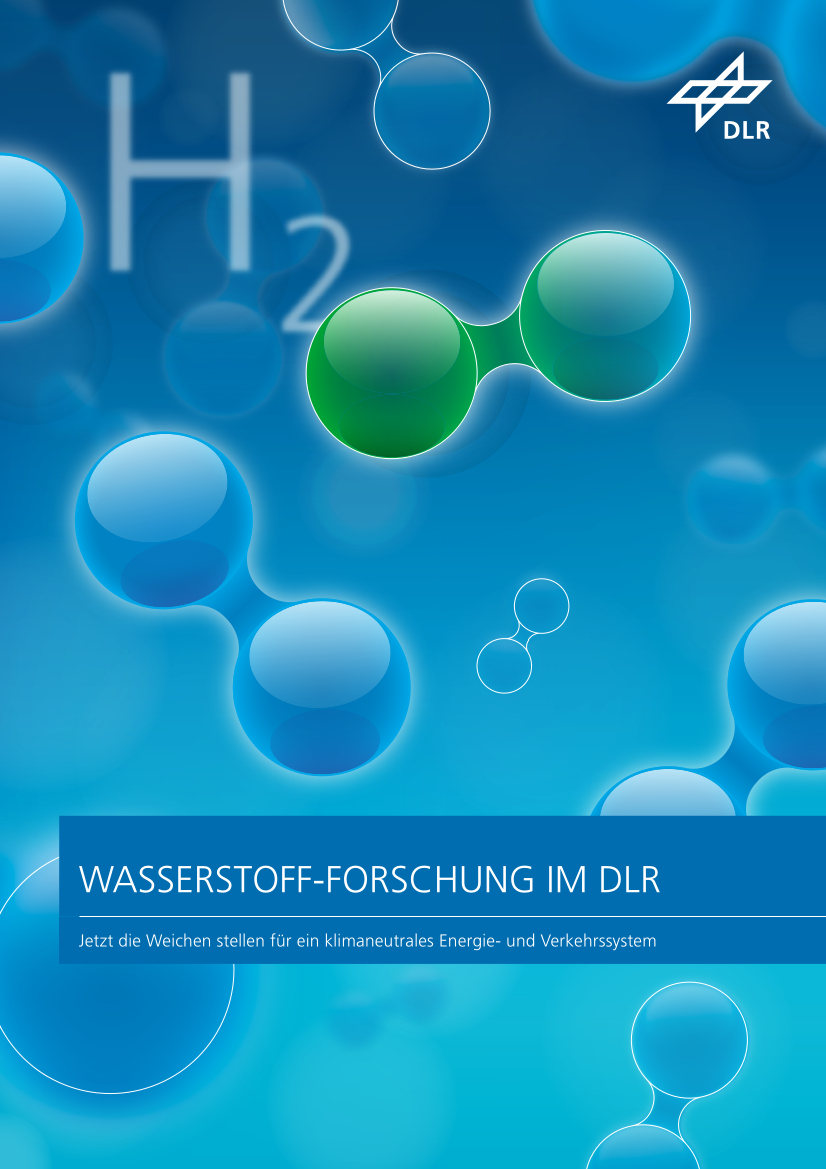 Das Front-Cover der DLR-Broschüre: Wasserstoff-Forschung im DLR