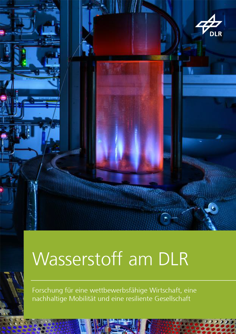 Das Front-Cover der DLR-Broschüre: Wasserstoff am DLR