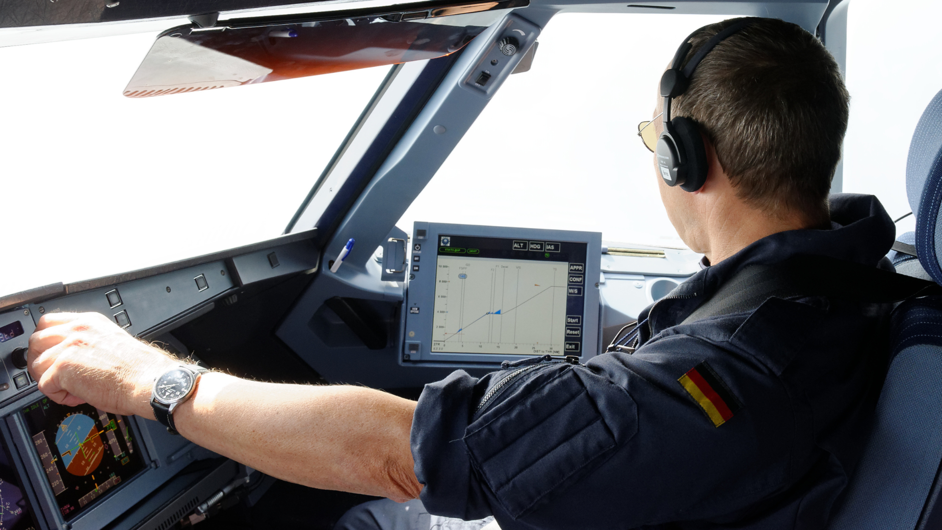 Pilot nimmt Einstellung nach Vorschlag von LNAS vor