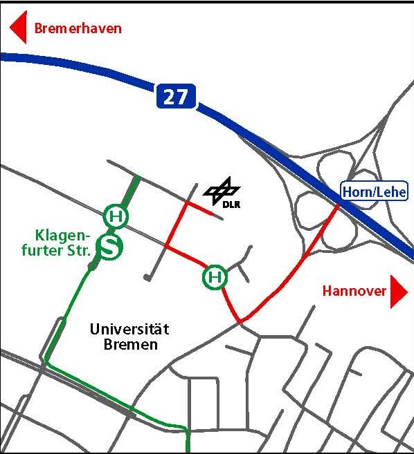 Anfahrt DLR-Standort Bremen