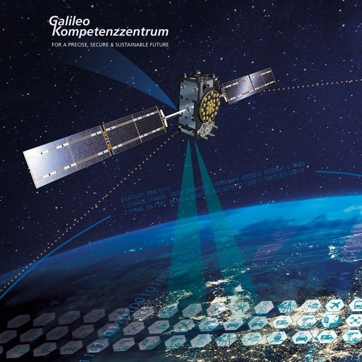 a satellite pointing towards the Earth