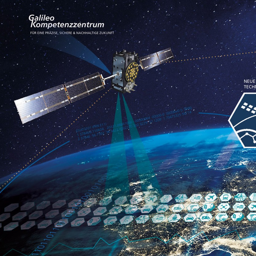 Ein Satellit mit Ausrichtung auf die Erde