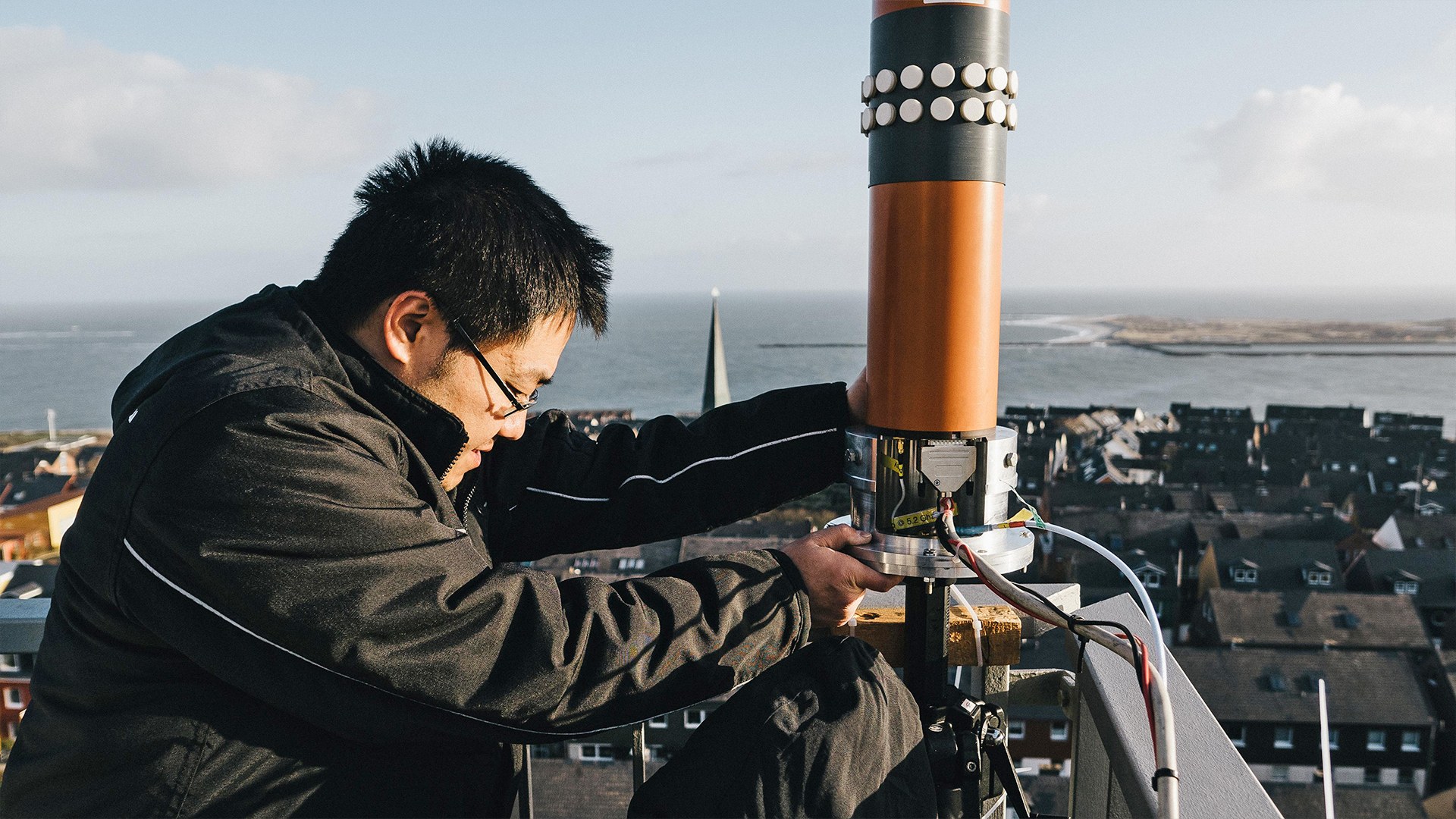Messungen von Helgolands Leuchtturm aus