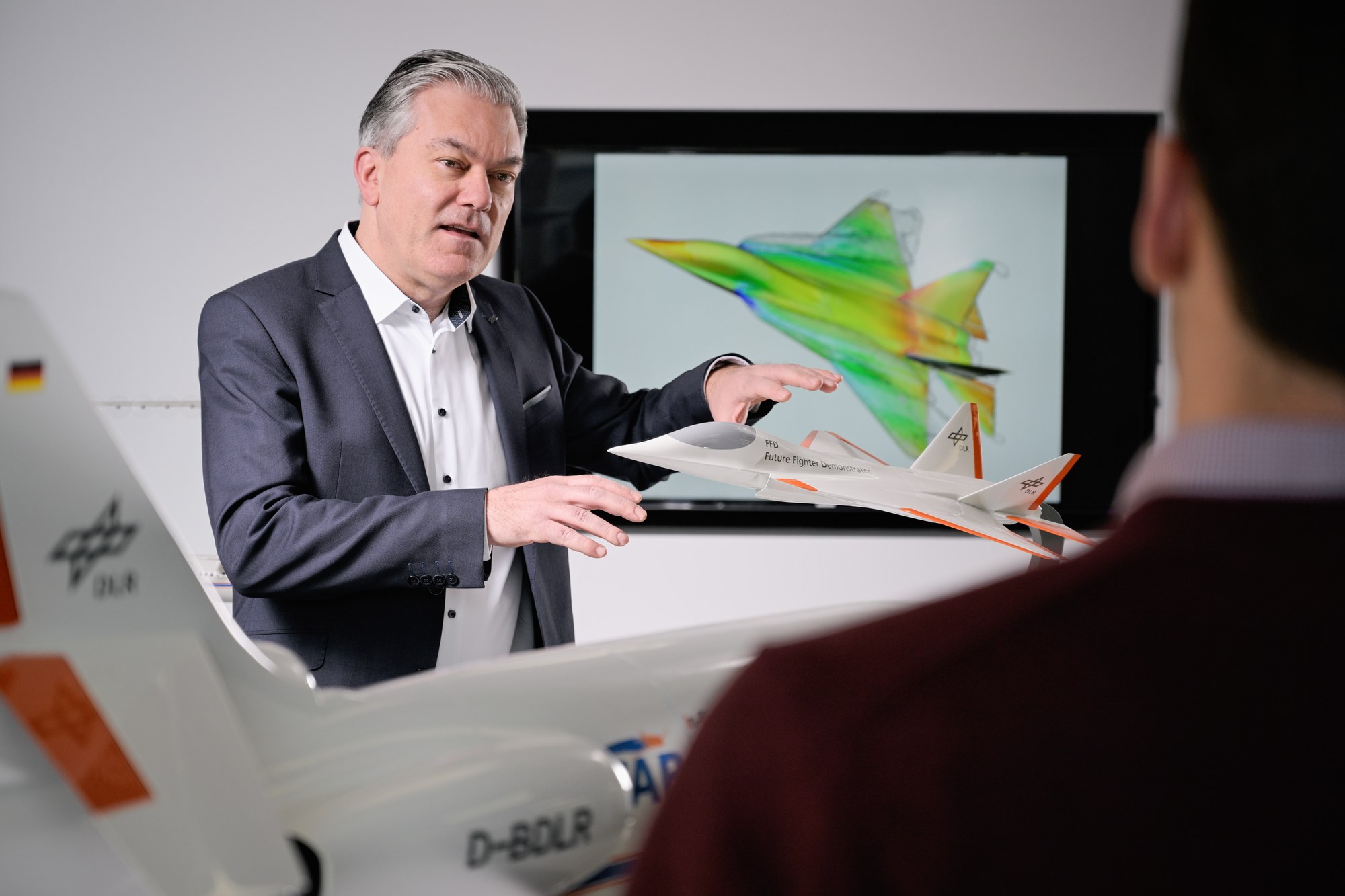 Foto von Dr. Andreas Schütte, Projekttleiter von Diabolo und WingMates, DLR-Institut für Aerodynamik und Strömungstechnik, Braunschweig.