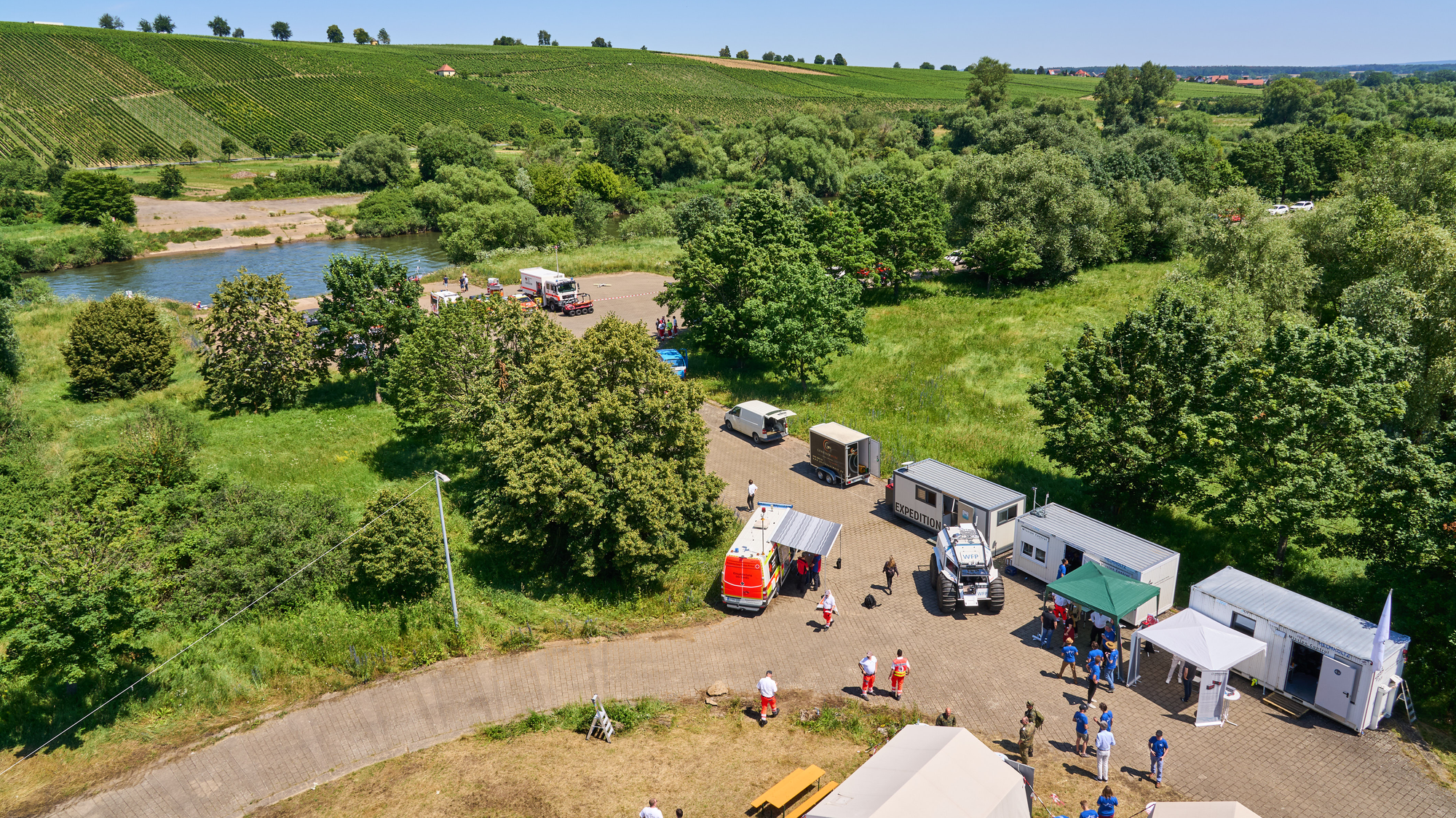 Luftbild des Kontrollzentrums von AHEAD.