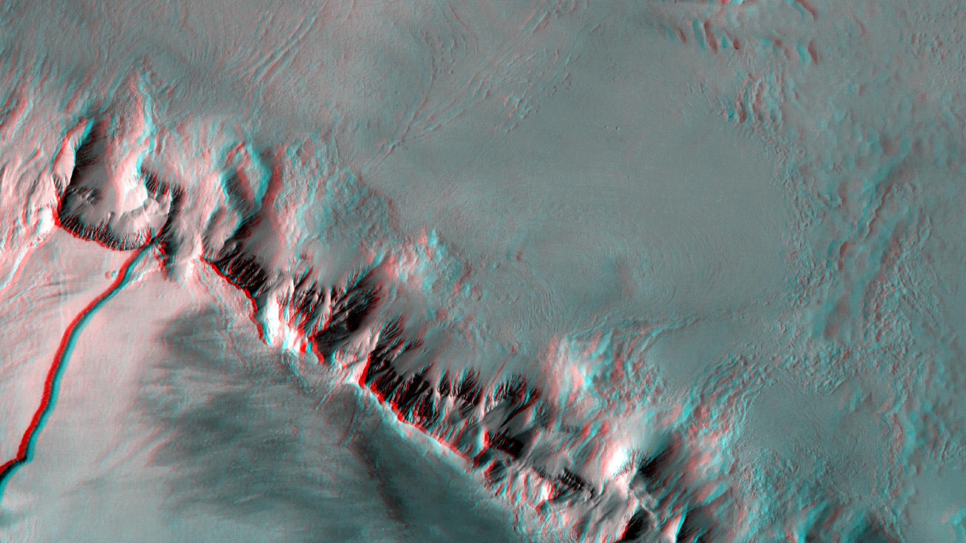 Mars-Landschaft in 3D