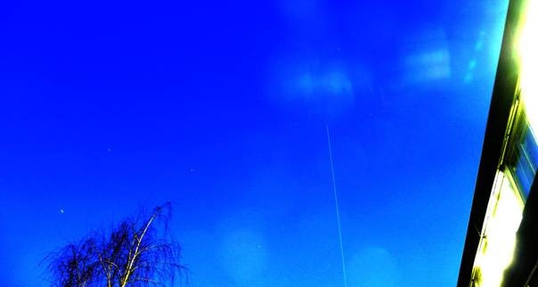 ISS Leuchtspur am Himmel