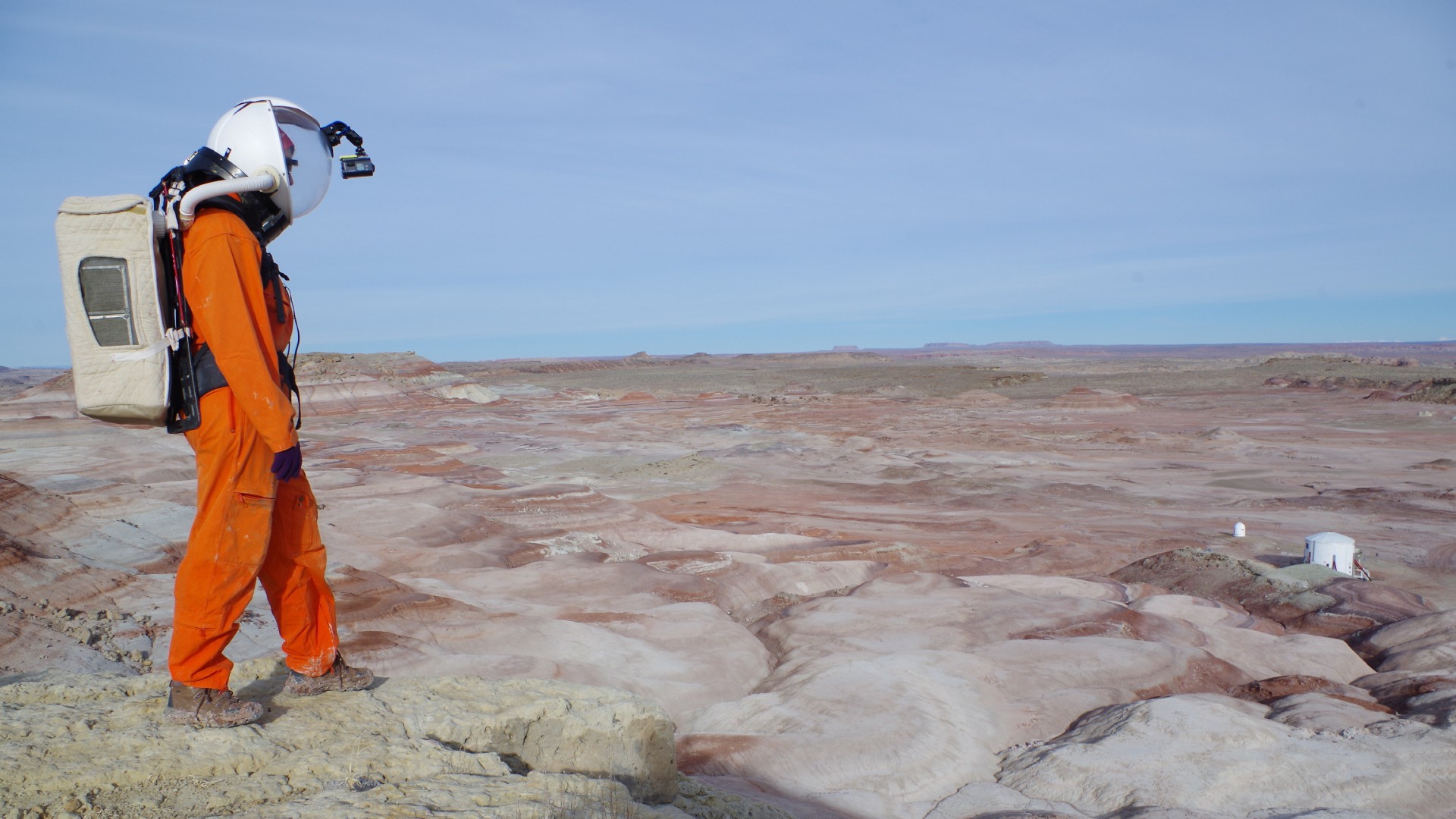 Ein Foto aus einer früheren „Mars-Expedition“ mit anderen Teilnehmern in den USA.