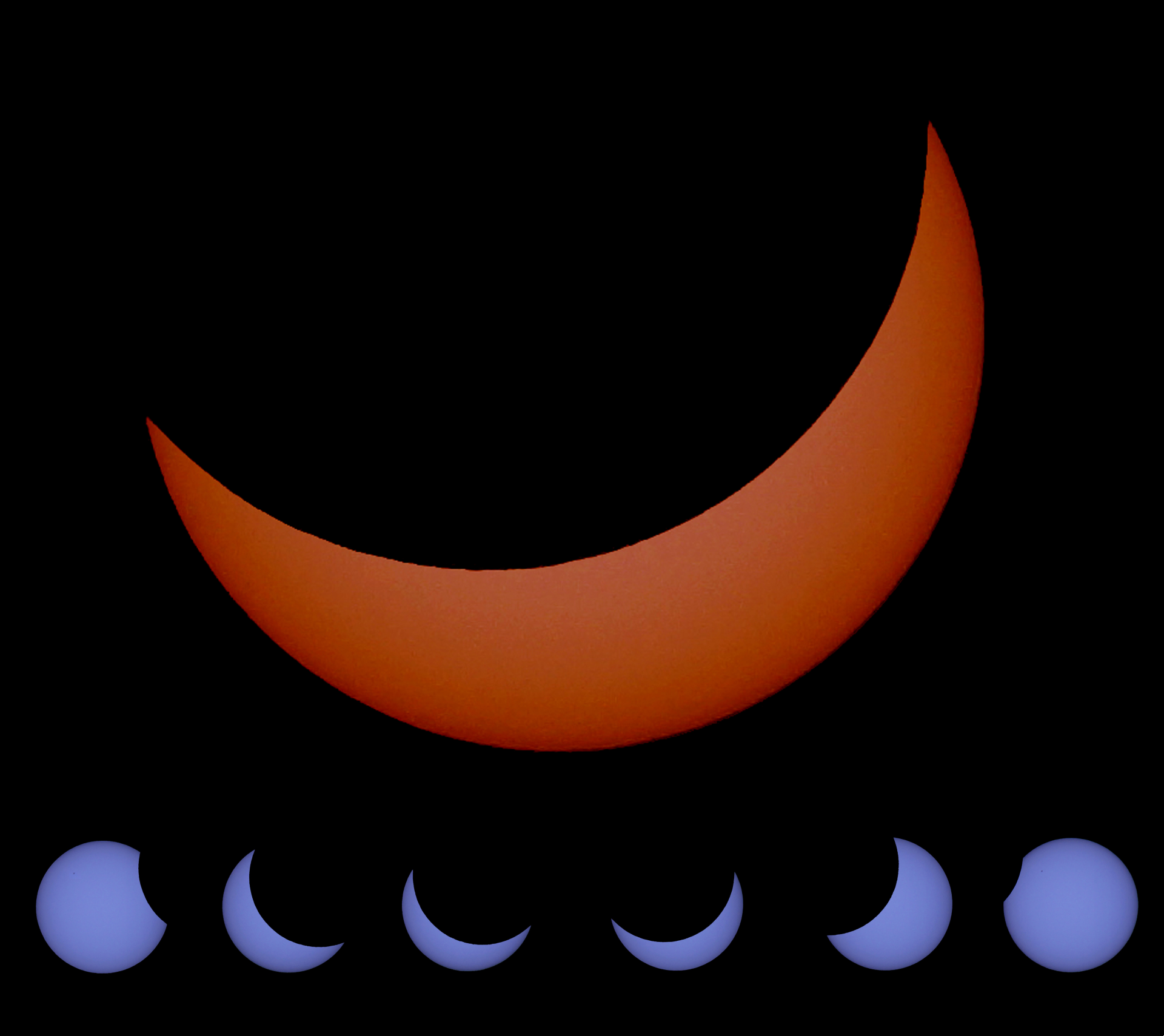 Bilder der Sonnenfinsternis mit Spezialfolie
