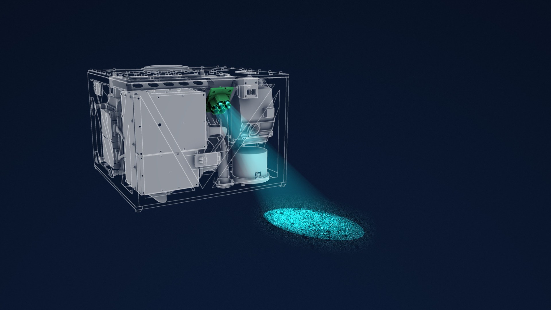 Skizze des MASCOT-Landers mit seinen vielen Instrumenten