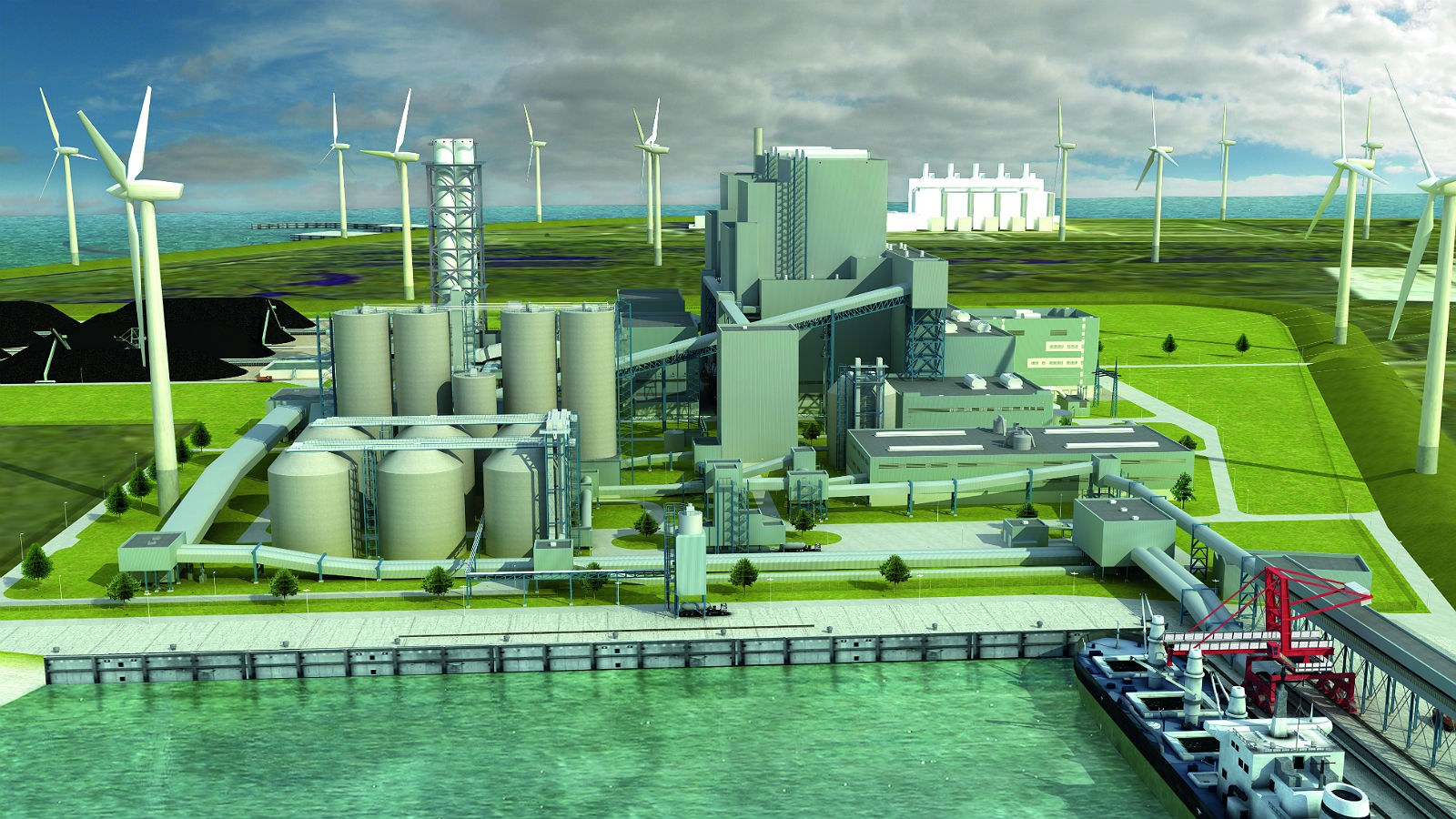 Modell eines Kraftwerks