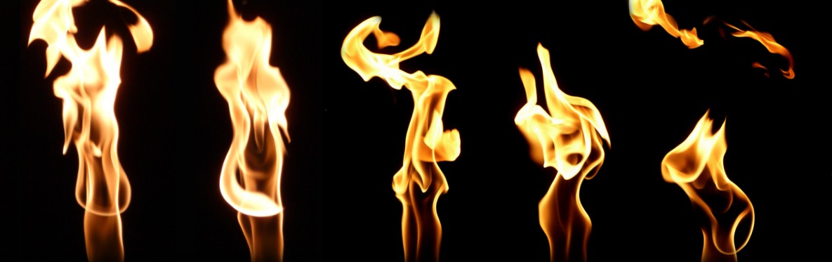 Flammen scheinen zu „tanzen“.