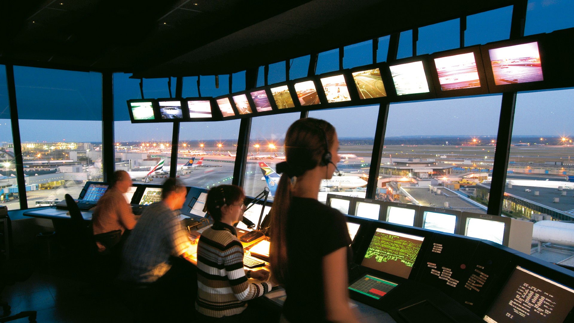 Flughafen Tower von Innen