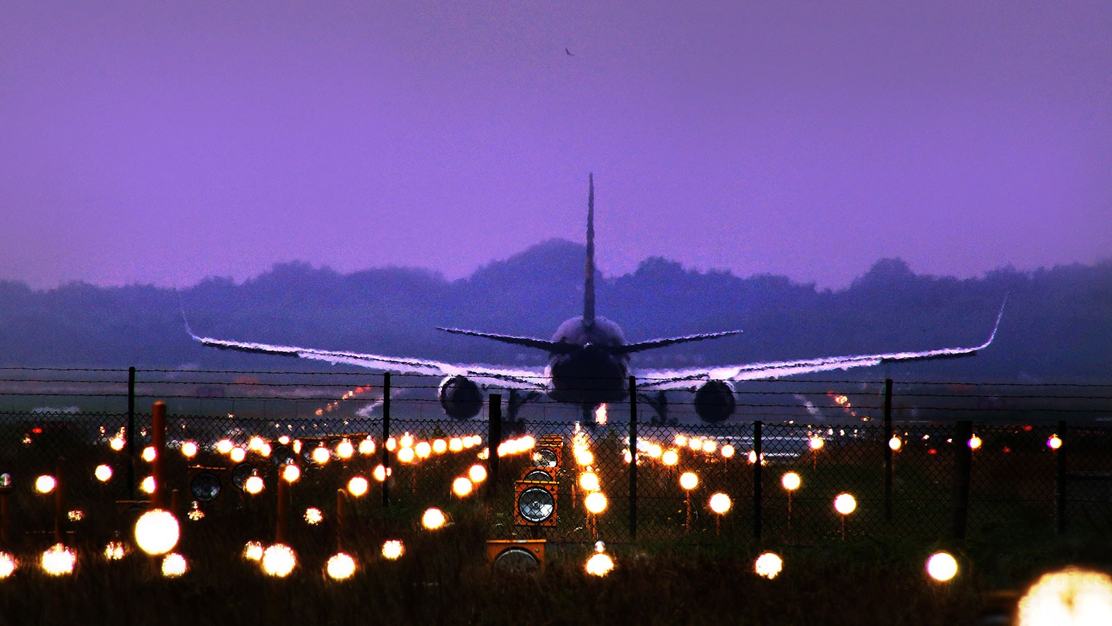 Flugzeug beim landen