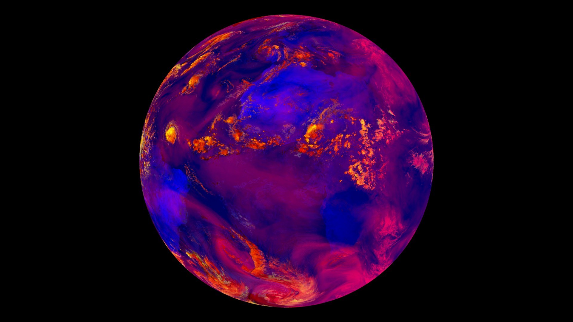 Die Erde – gesehen von einem modernen Wettersatelliten