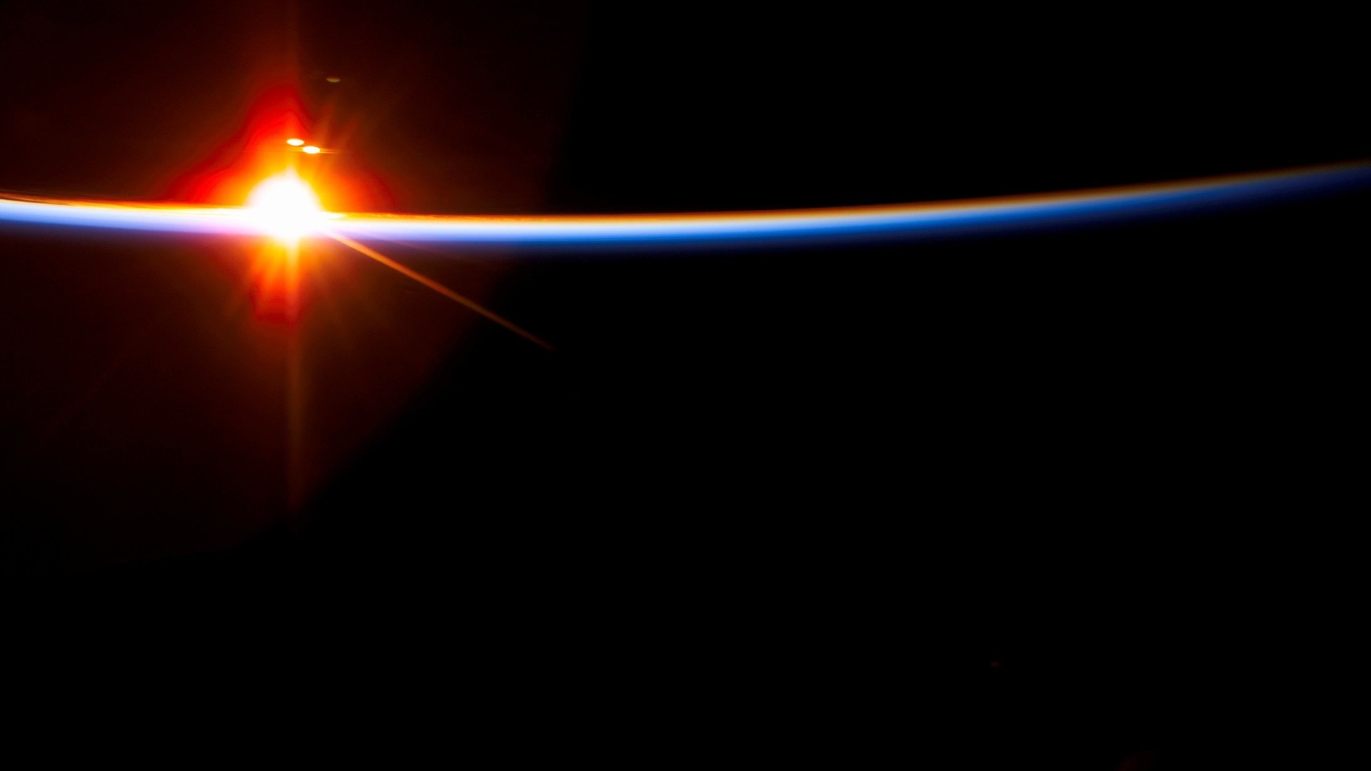 Sonnenuntergang in der Umlaufbahn